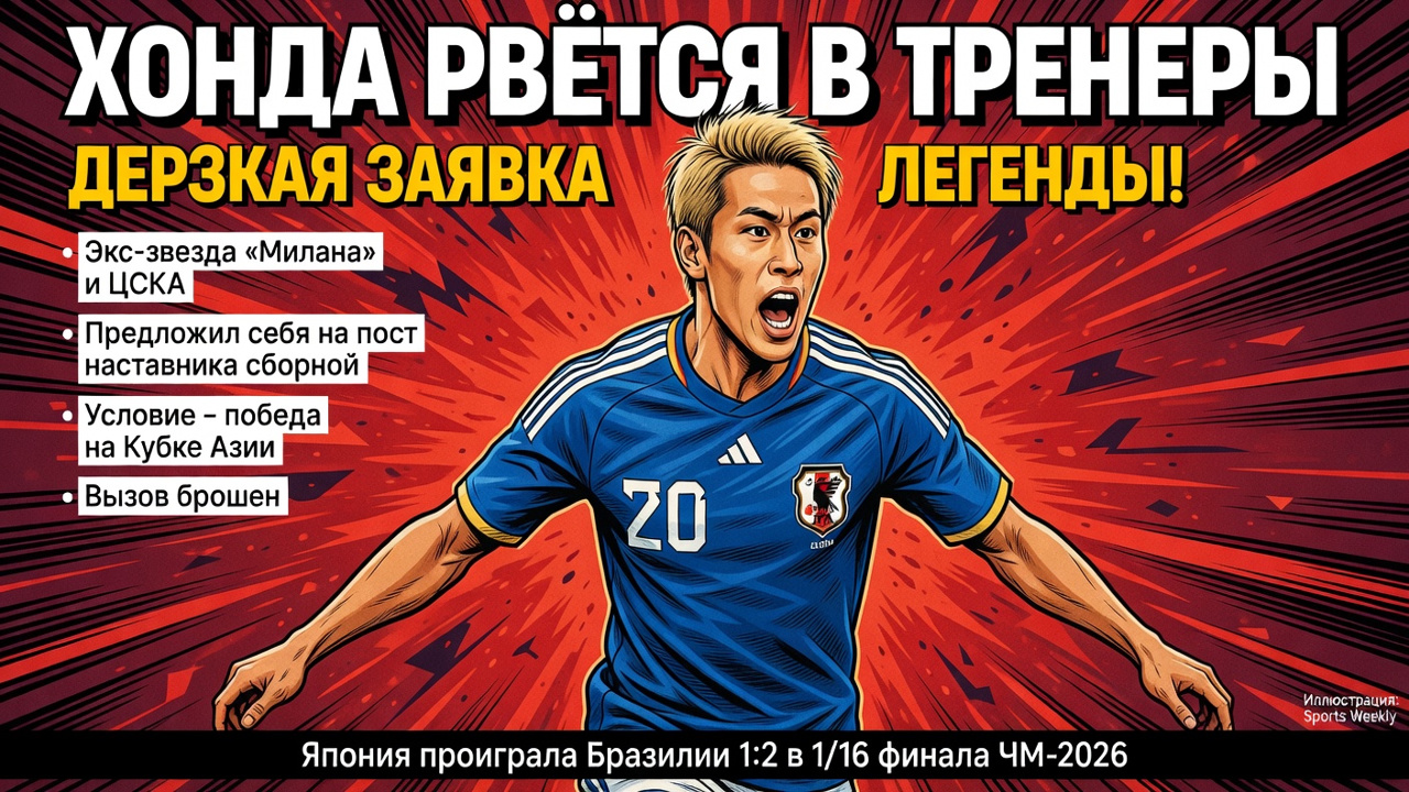 Хонда рвётся в тренеры. Дерзкая заявка легенды!
